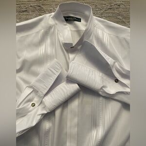 Christian Dior Monsieur Tuxedo dress shirt - wing band collar Size 43 (17” neck)